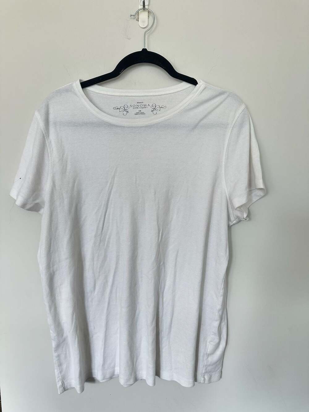 Bundle! Sonoma Life + Style White 100% Cotton Short Sleeve Crewneck T-Shirt Size - Picture 4 of 10